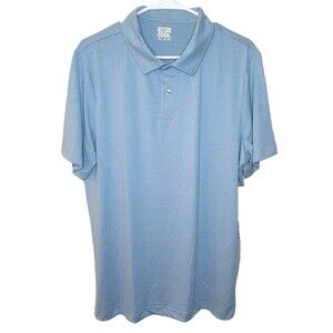 NEW 32 Degrees Cool Polo Shirt Blue Men Size L Collared Short Sleeve